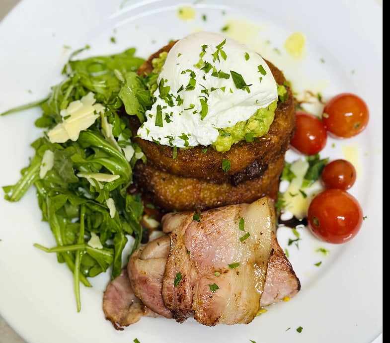 Provided screenshot of a plated cafe dish.